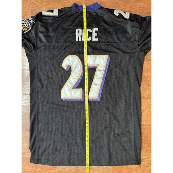 Baltimore Ravens Ray Rice #27 Reebok On Field Jersey Size 54 Black NFL - Picture 10 of 11